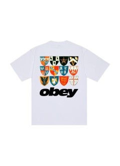 obey t-shirt manobey shields - 168024464 wht