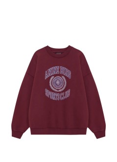 anine bing sweater womanmiles sweatshirt collegiate - a0812776bgn27 burgundy