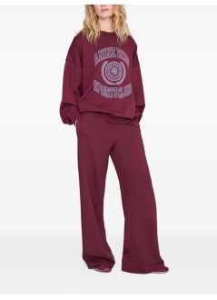 anine bing sweater womanmiles sweatshirt collegiate - a0812776bgn27 burgundy