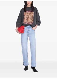 anine bing sweater womanmiles sweatshirt tiger bing - a0812905wbl1 black