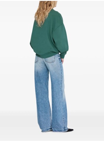 anine bing sweater womanmiles sweatshirt leopard - a0812915grn05 green 2