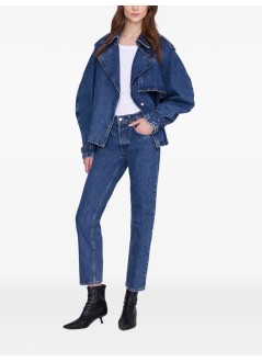 anine bing outerwear womanpascale trench - a0112606whd36 washed blue