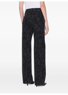 anine bing denim womanhugh jean - a0612586blk33 washed black