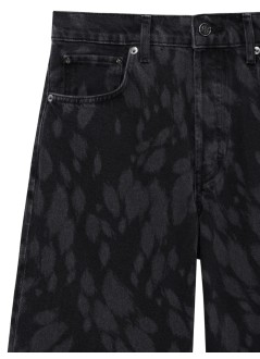 anine bing denim womanhugh jean - a0612586blk33 washed black
