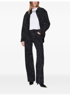 anine bing denim womanhugh jean - a0612586blk33 washed black