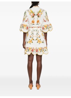 farm rio dress womanlemon bouquet off-white mini dress - 356404 25213