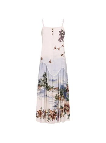 farm rio dress womantoile de rio off-white maxi sleveless dress - 360480 26091