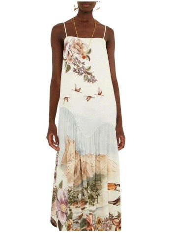 farm rio dress womantoile de rio off-white maxi sleveless dress - 360480 26091 2