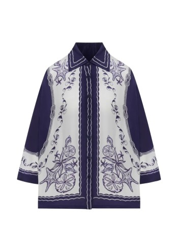 farm rio shirt womancoast scarf off-white shirt - 360773 25246