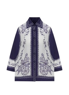 farm rio shirt womancoast scarf off-white shirt - 360773 25246