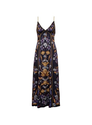 farm rio dress womangolden nature navy blue maxi slip dress - 359026 26051