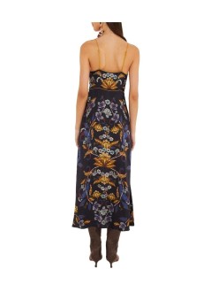 farm rio dress womangolden nature navy blue maxi slip dress - 359026 26051