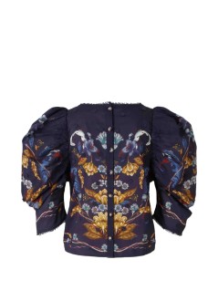 farm rio t-shirt womangolden nature navy blue blouse - 368930 26051