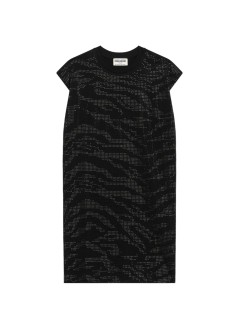 zadig & voltaire dress womanroe hc strass zebre - jwdr01150 011