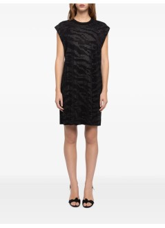 zadig & voltaire dress womanroe hc strass zebre - jwdr01150 011