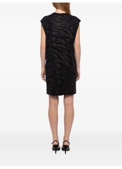 zadig & voltaire dress womanroe hc strass zebre - jwdr01150 011