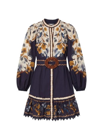 farm rio dress womangolden nature navy blue mini dress - 368912 26051