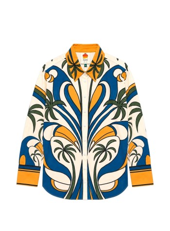 farm rio shirt womantropical graphic shirt - 356471 26009