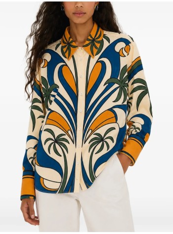 farm rio shirt womantropical graphic shirt - 356471 26009 2