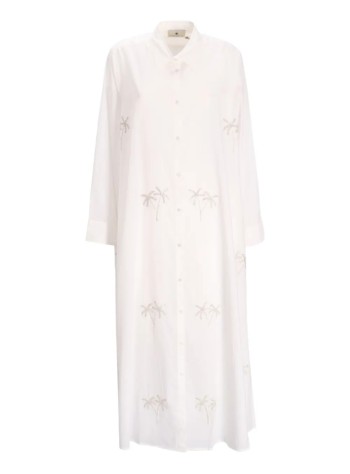 benaras by citrus dress womandouble palm long shirt - be24729 white