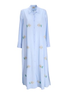 benaras by citrus dress womanfish long shirt - be24833 light blue