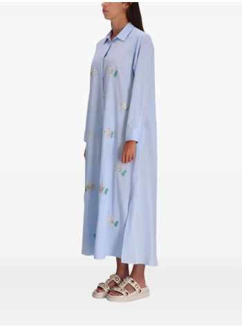 benaras by citrus dress womanfish long shirt - be24833 light blue 2