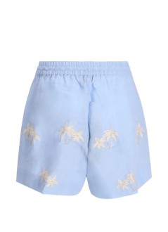 benaras by citrus short pant womanthread palm mini shorts - be24830 light blue