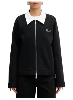 karl lagerfeld sweater womanrhinestone logo sweatshirt - b4w20007 999