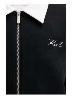 karl lagerfeld sweater womanrhinestone logo sweatshirt - b4w20007 999