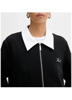 karl lagerfeld sweater womanrhinestone logo sweatshirt - b4w20007 999