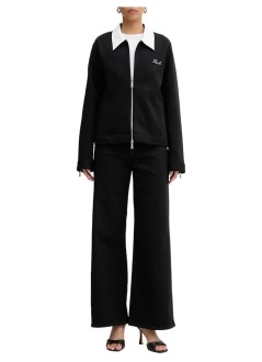 karl lagerfeld sweater womanrhinestone logo sweatshirt - b4w20007 999