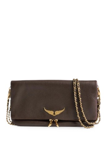 zadig & voltaire crossbody womanrock grained leather - lwba00001 219
