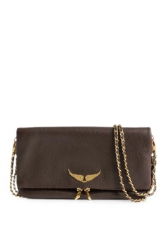 zadig & voltaire crossbody womanrock grained leather - lwba00001 219
