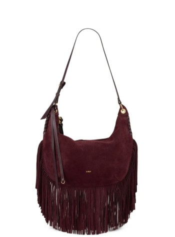 ba&sh handbag womanbag m suede swing fringes - 2h26hbms bordeaux
