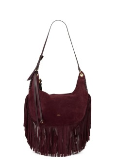 ba&sh handbag womanbag m suede swing fringes - 2h26hbms bordeaux