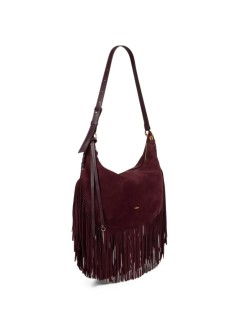 ba&sh handbag womanbag m suede swing fringes - 2h26hbms bordeaux