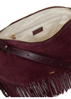 ba&sh handbag womanbag m suede swing fringes - 2h26hbms bordeaux