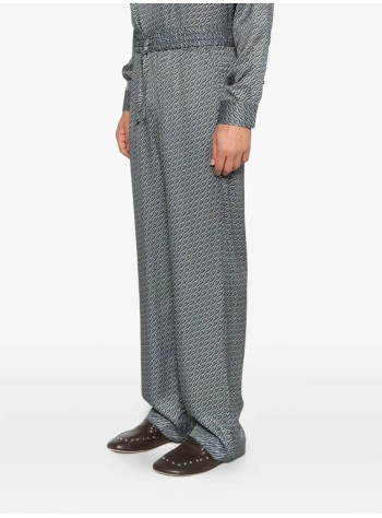 drôle de monsieur pant  manviscose elastic waist pants - mbp191vi049 navy 2