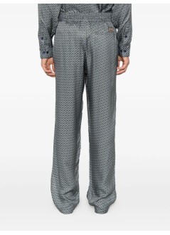 drôle de monsieur pant  manviscose elastic waist pants - mbp191vi049 navy
