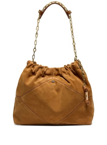 ba&sh handbag womanbag m suede june tote - 2h24cfms cognac