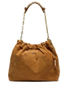 ba&sh handbag womanbag m suede june tote - 2h24cfms cognac