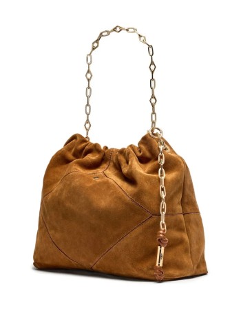 ba&sh handbag womanbag m suede june tote - 2h24cfms cognac 2
