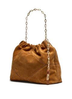 ba&sh handbag womanbag m suede june tote - 2h24cfms cognac