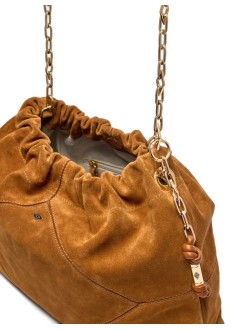 ba&sh handbag womanbag m suede june tote - 2h24cfms cognac