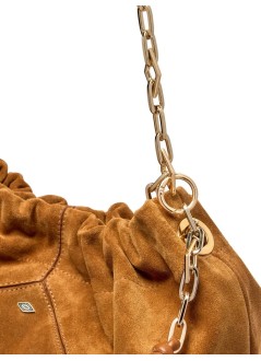 ba&sh handbag womanbag m suede june tote - 2h24cfms cognac