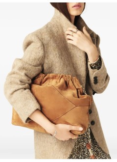ba&sh handbag womanbag m suede june tote - 2h24cfms cognac