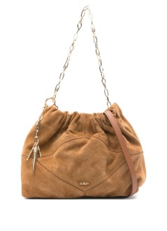 ba&sh handbag womanbag s suede mini june tote - 2h25mjts cognac