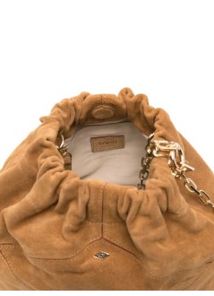 ba&sh handbag womanbag s suede mini june tote - 2h25mjts cognac