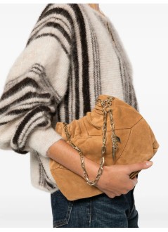 ba&sh handbag womanbag s suede mini june tote - 2h25mjts cognac