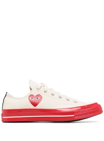 CONVERSE RED SOLE LOW TOP